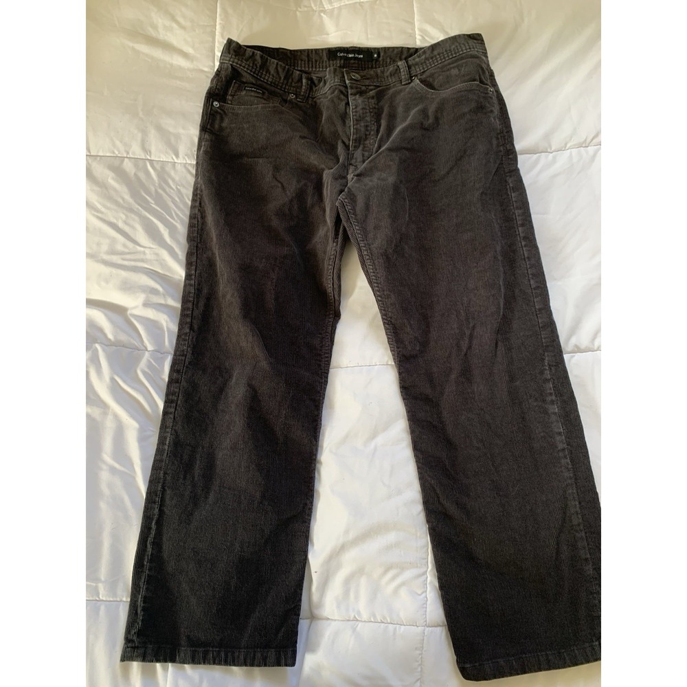 Calvin Klein Men's Corduroy Jeans 36 X 29 Dark Gray
